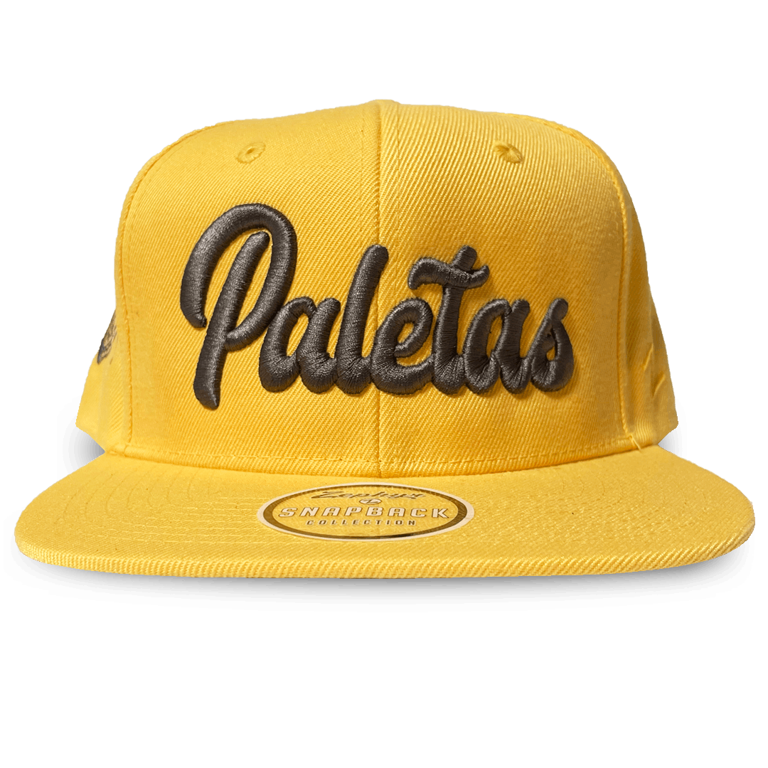 Paletas - Paletas: Yellow- Snapback Hat (Brown Wordmark) - 1