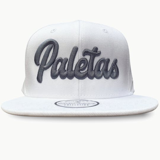 Paletas - Paletas: White- Snapback Hat (Grey Wordmark) - 1
