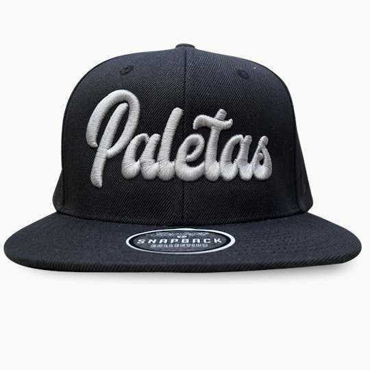 Paletas - Paletas: Black- Snapback Hat (Grey Wordmark) - 1