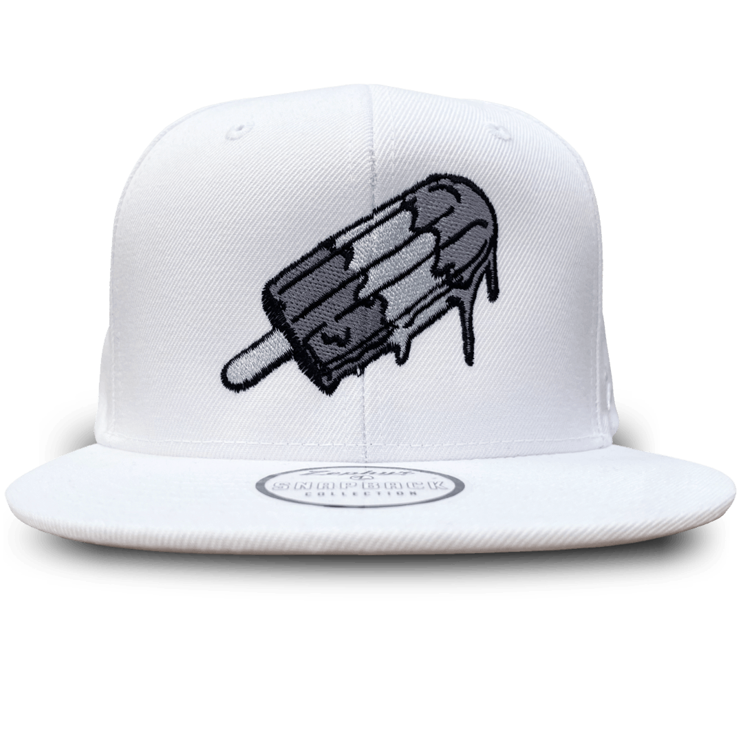Paletas - Paletas: White- Snapback Hat (Grey Popsicle Logo) - 1
