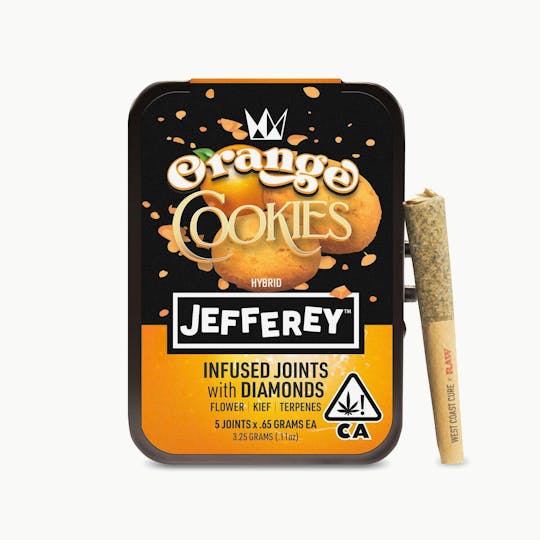 West Coast Cure - Orange Cookies - Jefferey Infused Joint .65g 5 Pack - 1