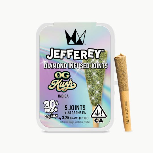 West Coast Cure - OG Kush - Jefferey Infused Joint .65g 5 Pack - 1
