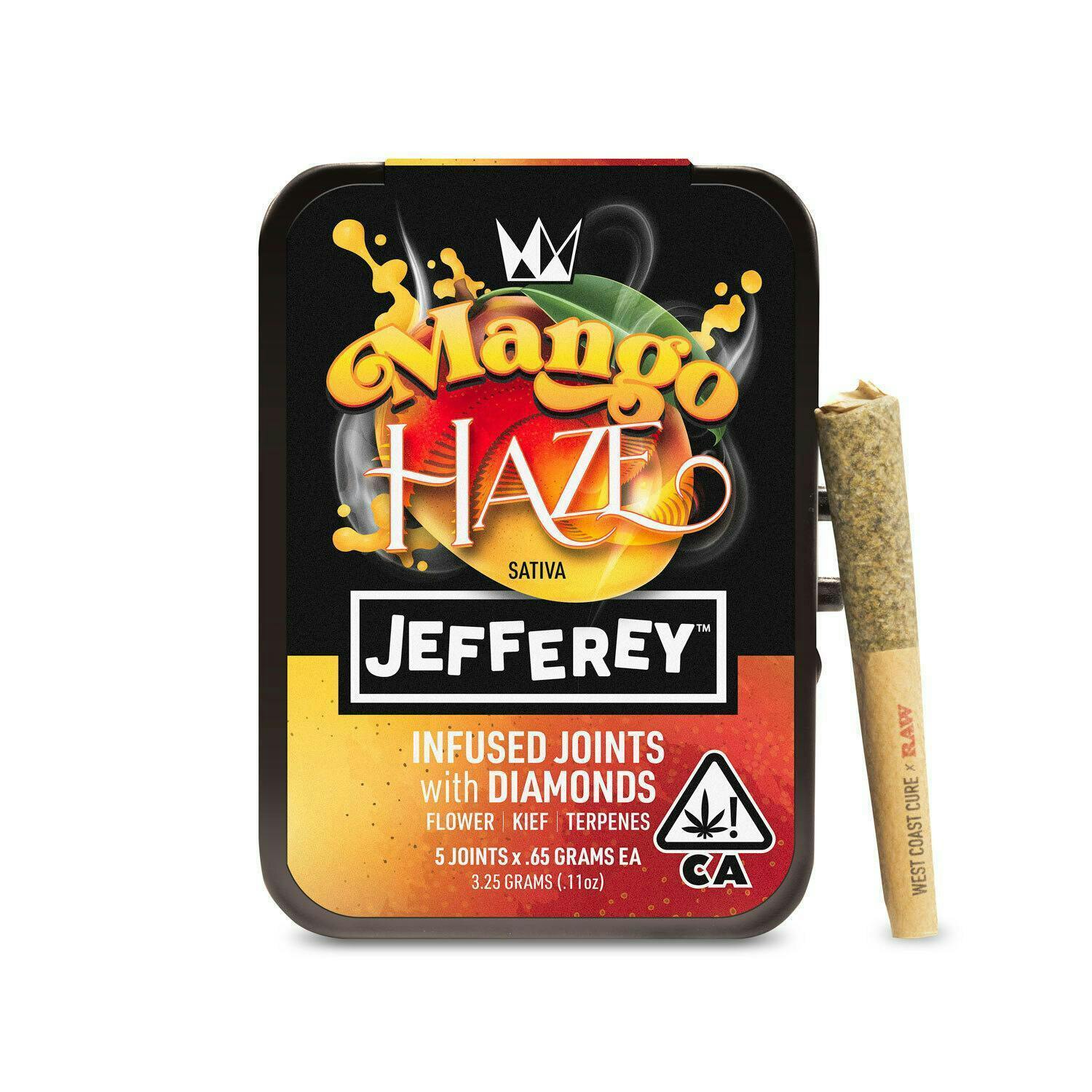 West Coast Cure - Mango Haze - Jefferey Infused Joint .65g 5 Pack - 1