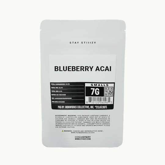 STIIIZY - - BLUEBERRY ACAI - 7G White Label Mylar - 1