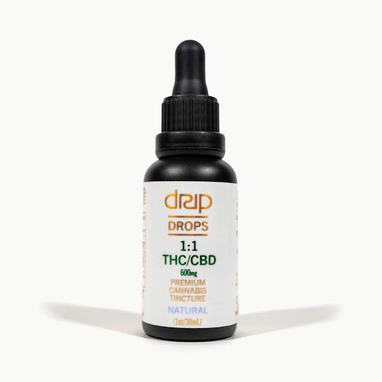 Drip - DRIP DROPS 600mg - 1:1 CBD THC - Natural - 1