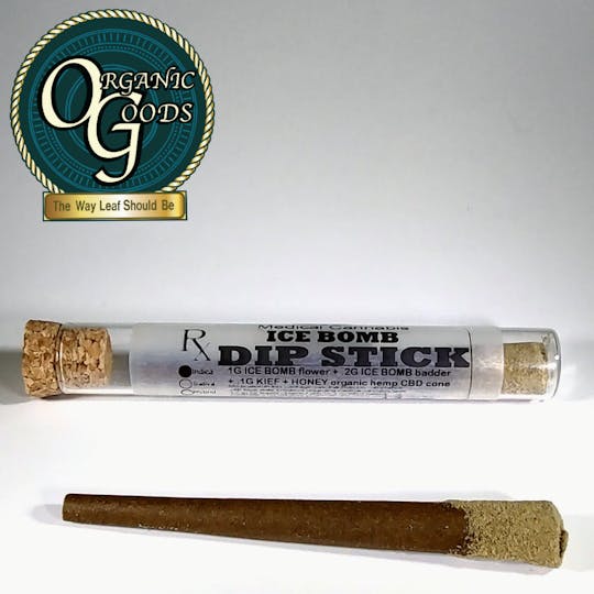 Organic Goods - Ice Bomb Dip Stick TF w/ Badder and Kief Pre-Roll 1.3g - 1