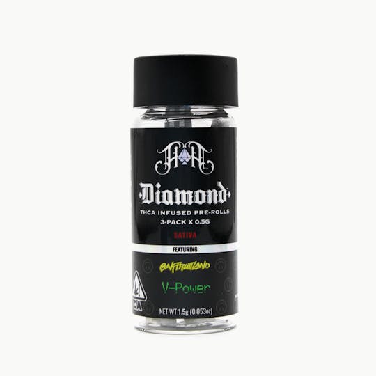 Heavy Hitters - 3-Pack Diamond Infused Pre-Roll: OakFruitland: V-Power - 1