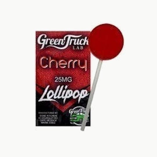 Green Truck - Premium Cannabis Lollipop - *Sugar Free* Cherry (25 MG) - 1