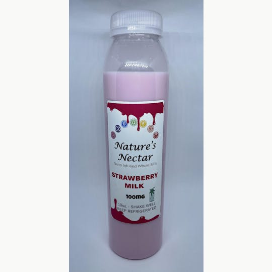 Nature's Miracle - Strawberry Milk Nano Infused Drink 100mg - Nature's Nectar - 1