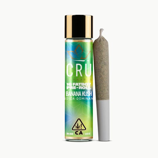 CRU Cannabis - Banana Kush (1G Fatboy Pre-Roll) - 1