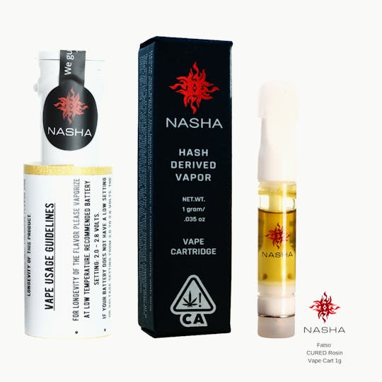 NASHA - Fatso Cured Rosin Vape Cart 1g (Whitethorn Valley Farm) - 1