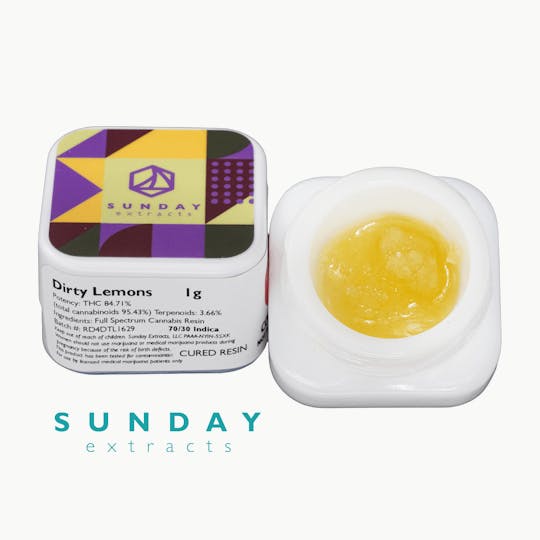 Sunday Extracts - 1g Concentrate Dirty Lemons - 1