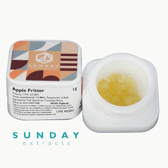 Sunday Extracts - 1g Concentrate Live Resin - Apple Fritter - 1