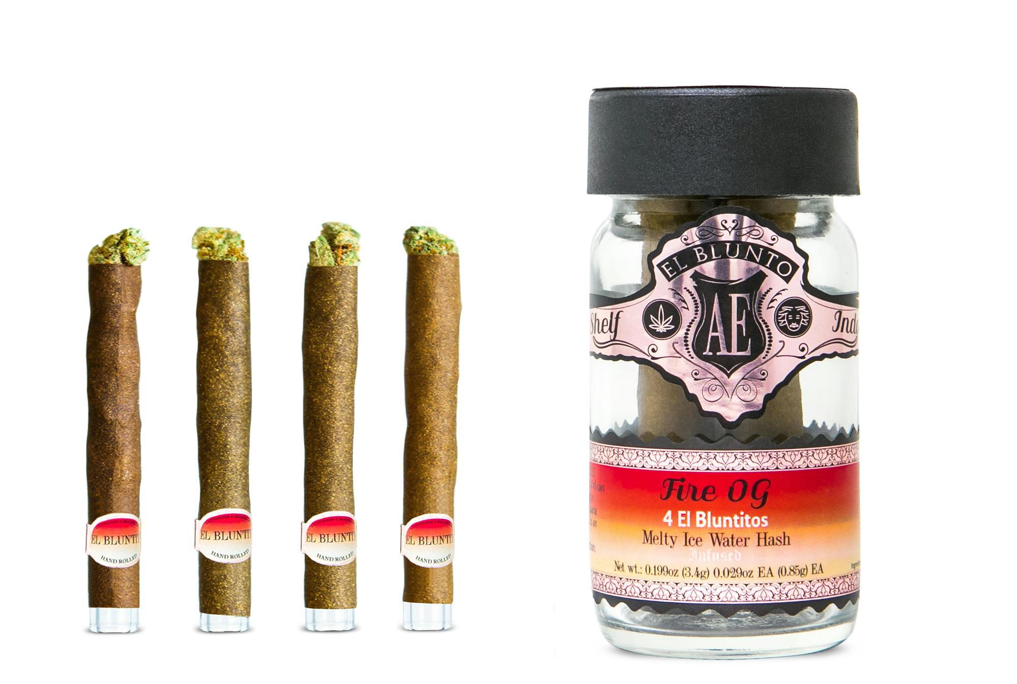 El Blunto by Albert Einstone's - El Bluntito 4-Pack - Hash Infused - Fire OG - 4 x .85G [Mini Blunt] - 1
