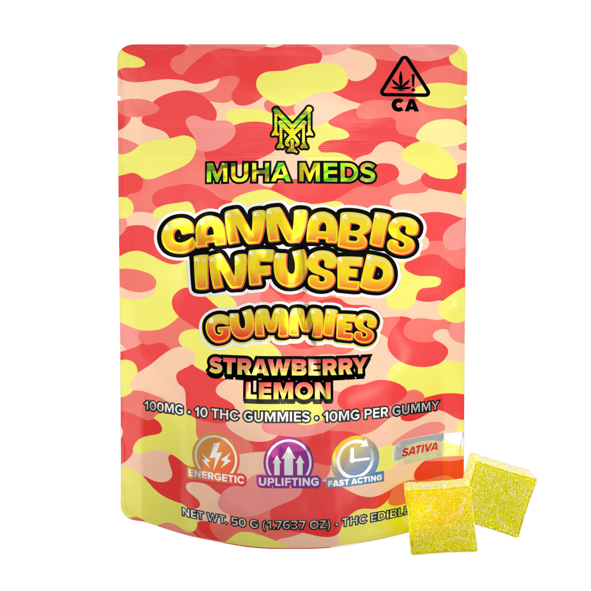 Muha Meds - Muha Meds | Strawberry Lemon Gummies | 100mg | 10ct | 10mg/ea - 1