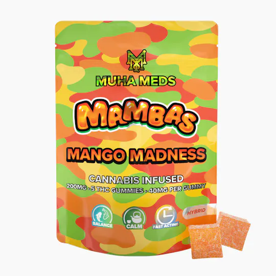 Muha Meds - Muha Meds | Mambas | Mango Madness Gummies | 200mg | 5ct | 40mg/ea - 1