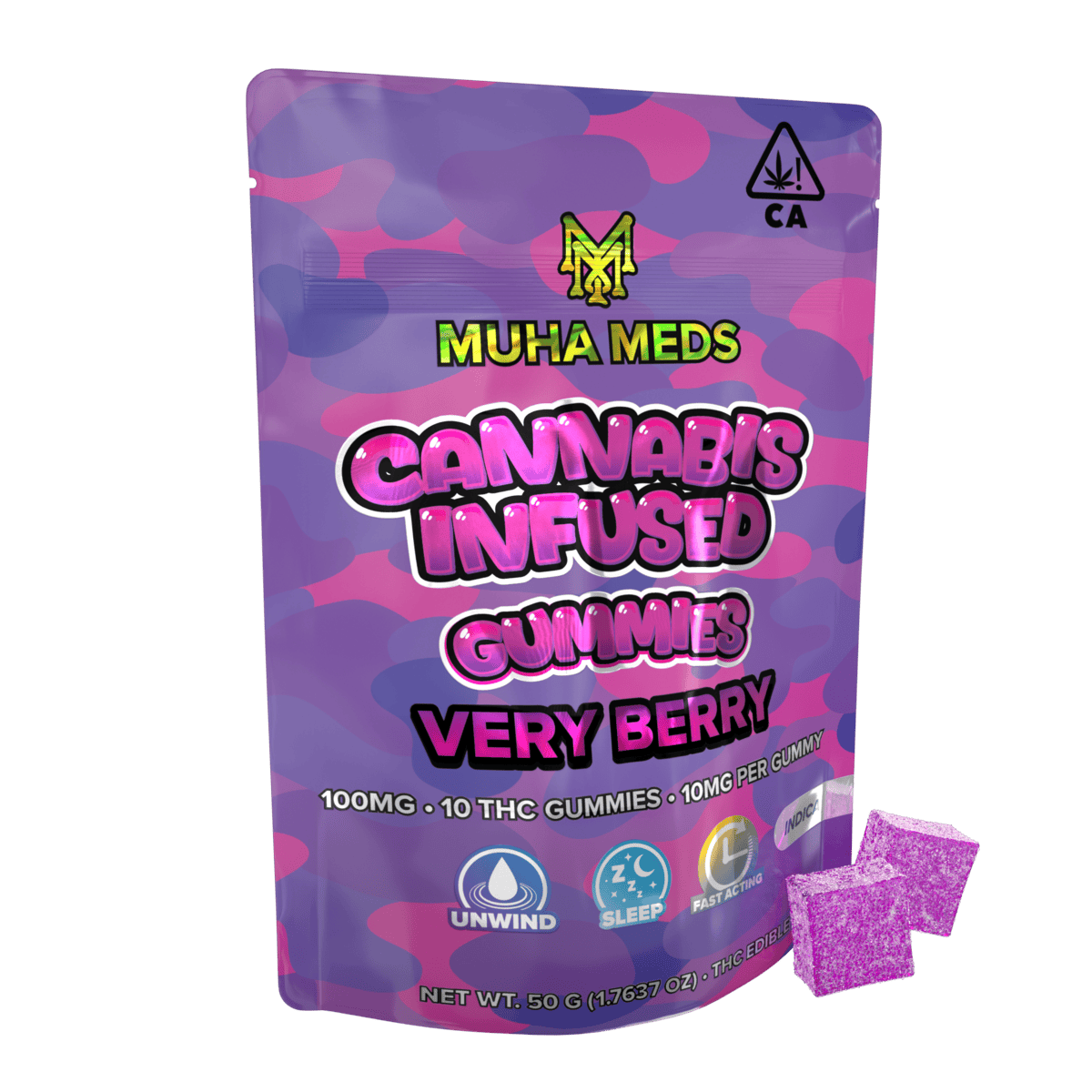 Muha Meds - Muha Meds | Very Berry Gummies | 100mg | 10ct | 10mg/ea - 1