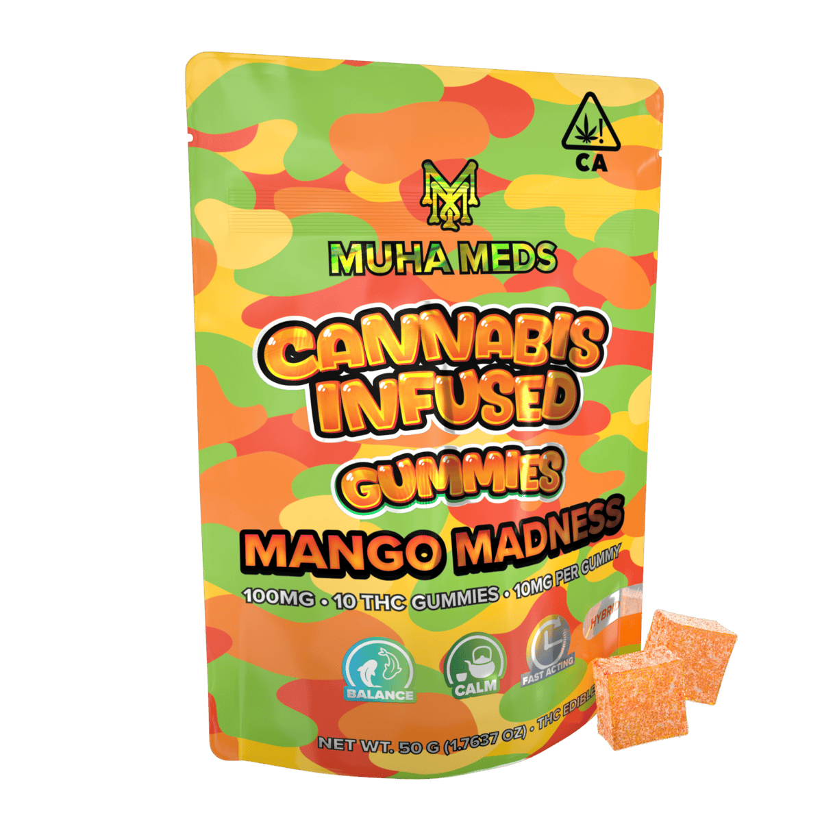 Muha Meds - Muha Meds | Mango Madness Gummies | 100mg | 10ct | 10mg/ea - 1