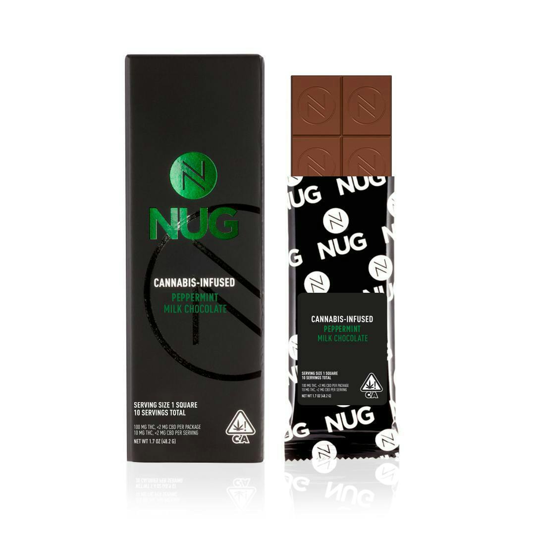 NUG - NUG Chocolate Bar | Peppermint Milk | 100mg | Single - 1