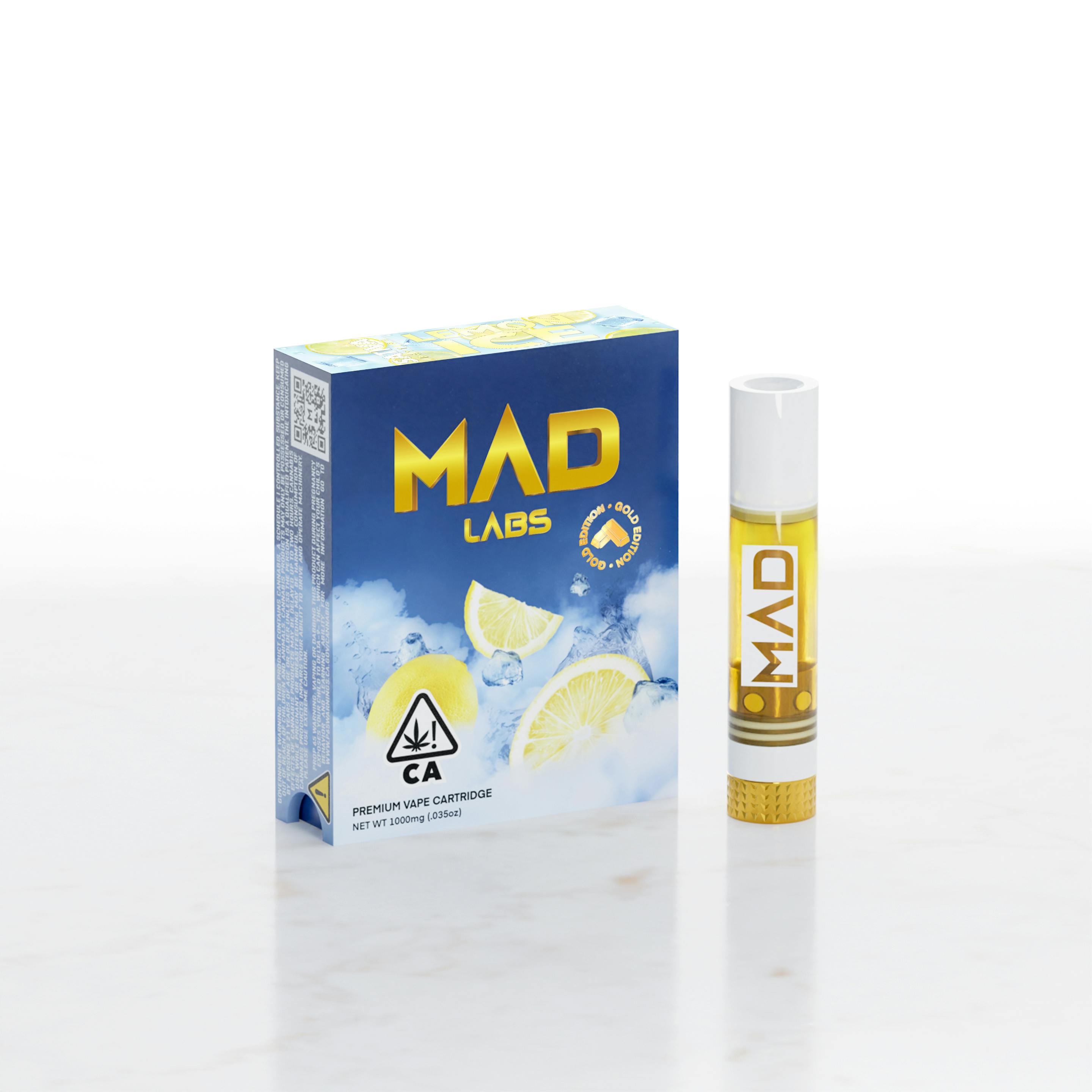 Mad Labs Lemon Ice Cartridge Gold Edition 1G Mad Labs