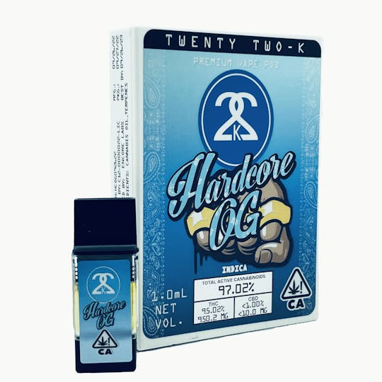 Twenty Two K / 22k - 22K - Hardcore OG 1.0ml POD - 1
