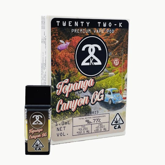 Twenty Two K / 22k - 22K - Topanga Canyon OG 1.0ml POD - 1