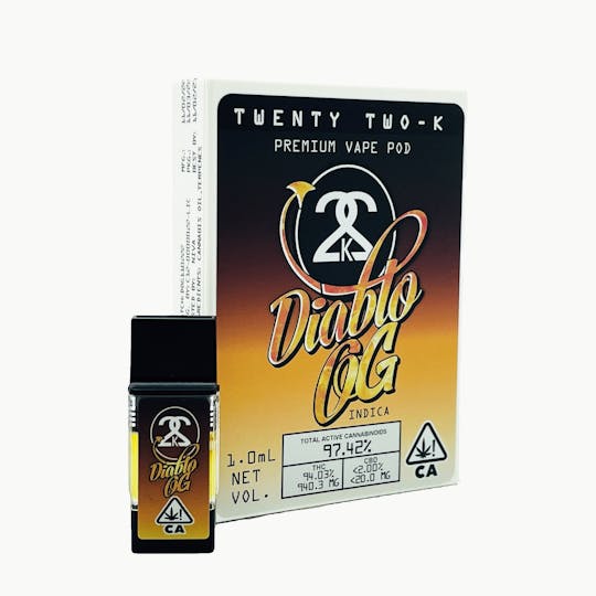 Twenty Two K / 22k - 22K - Diablo OG 1.0ml POD - 1