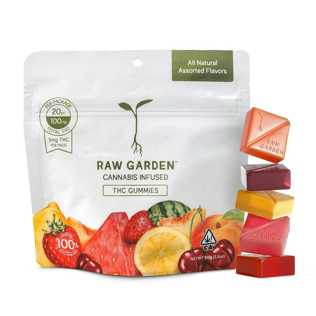 Raw Garden - Raw Garden™ Assorted Flavors THC Gummies - 100mg - 1