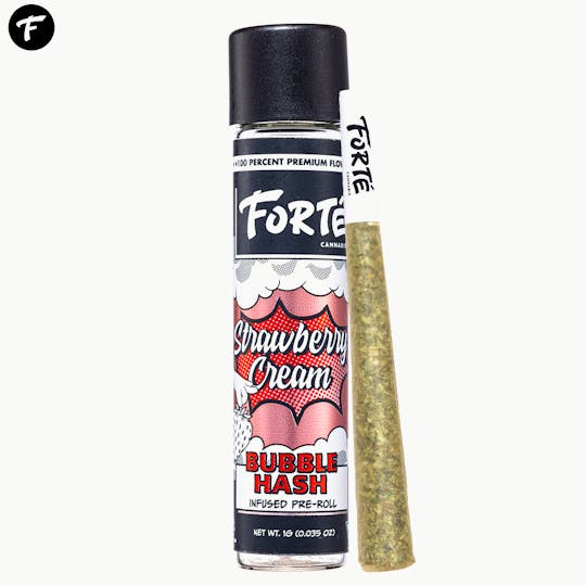 Forte Cannabis - 1G Strawberry Cream Bubble Hash Infused Pre-Roll - 1