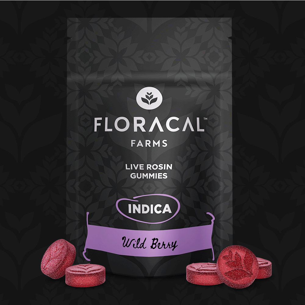 FloraCal Farms - Wild Berry | Indica Live Rosin Gummies 100mg [10pk] - 1