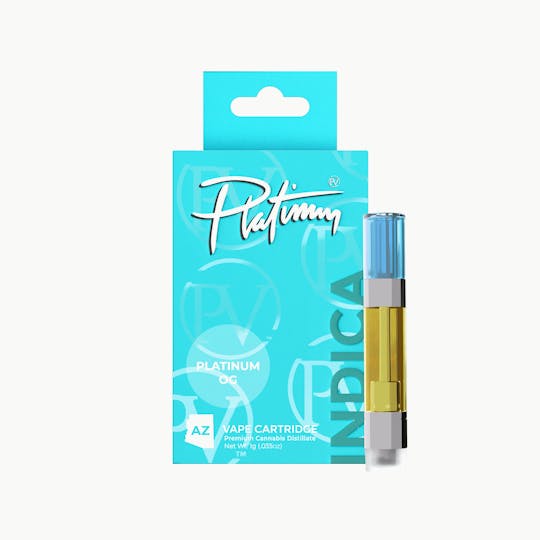 Platinum Vape - Platinum Vape Platinum OG (Indica) 510 Thread Cartridge 1g - 1