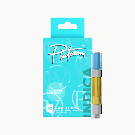 Platinum Vape - Platinum Vape Black Lime Reserve (Indica) 510 Thread Cartridge 1g - 1