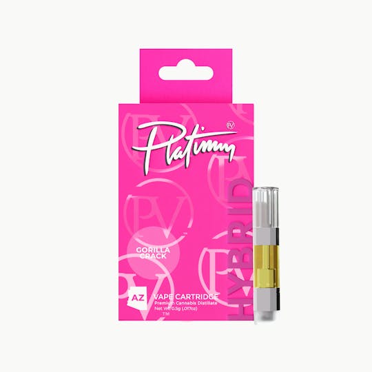 Platinum Vape - Platinum Vape Gorilla Crack (Hybrid) 510 Thread Cartridge 0.5g - 1