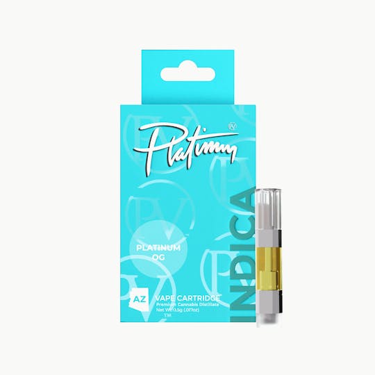 Platinum Vape - Platinum Vape Platinum OG (Indica) 510 Thread Cartridge 0.5g - 1