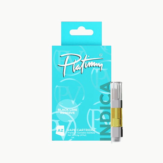 Platinum Vape - Platinum Vape Black Lime Reserve (Indica) 510 Thread Cartridge 0.5g - 1