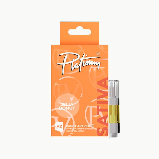Platinum Vape - Platinum Vape Jelly Donut (Sativa) 510 Thread Cartridge 0.5g - 1