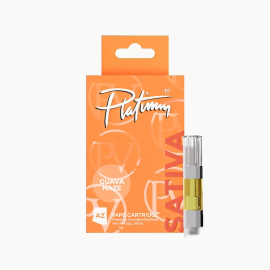 Platinum Vape - Platinum Vape Guava Haze (Sativa) 510 Thread Cartridge 0.5g - 1