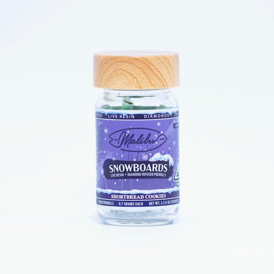 Malibu Premium Cannabis - Snowboards | Shortbread Cookies | 6pk Infused Prerolls 4.20g - 1