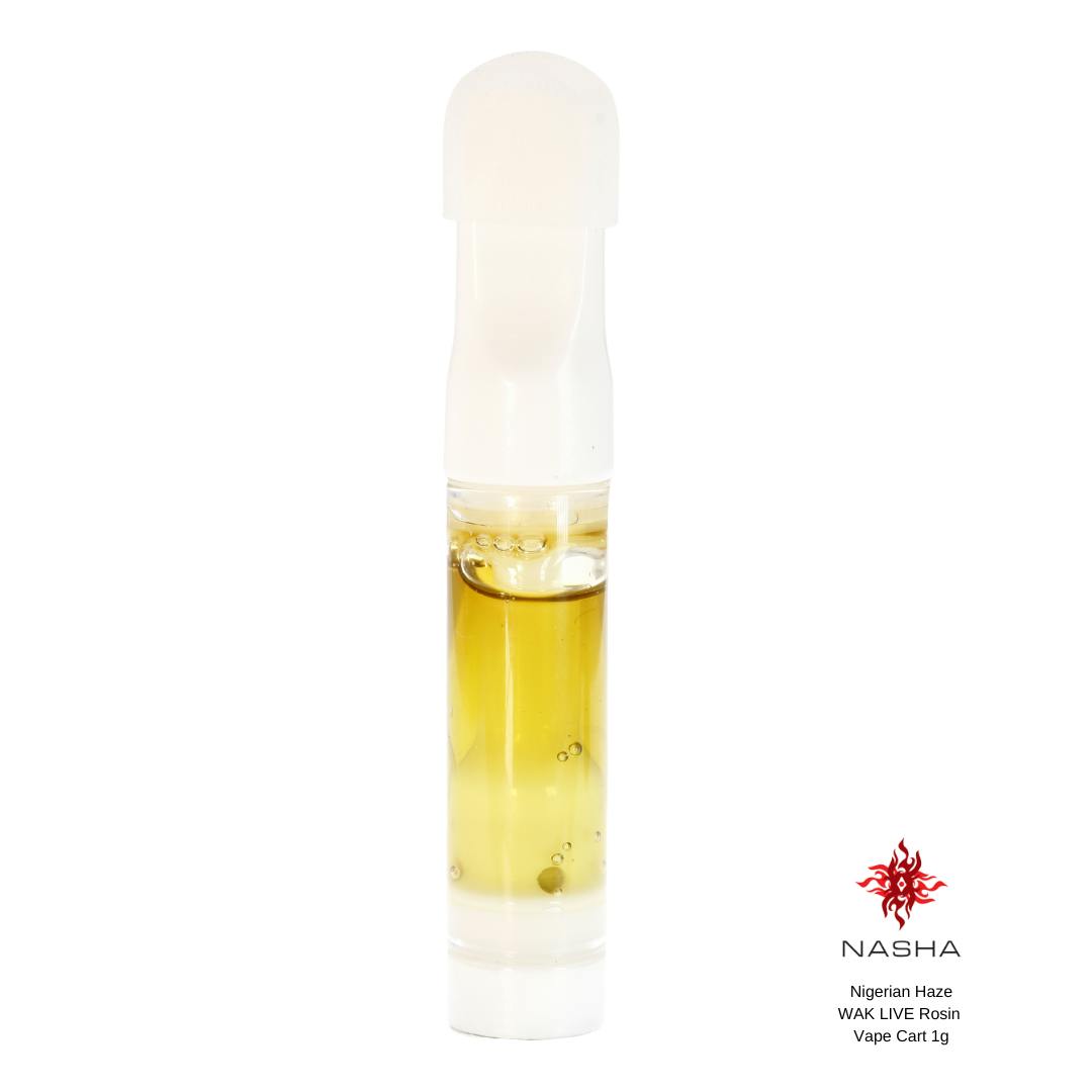 NASHA - Nigerian Haze WAK Live Rosin Vape Cart 1 gram (High Water Farm) - 1