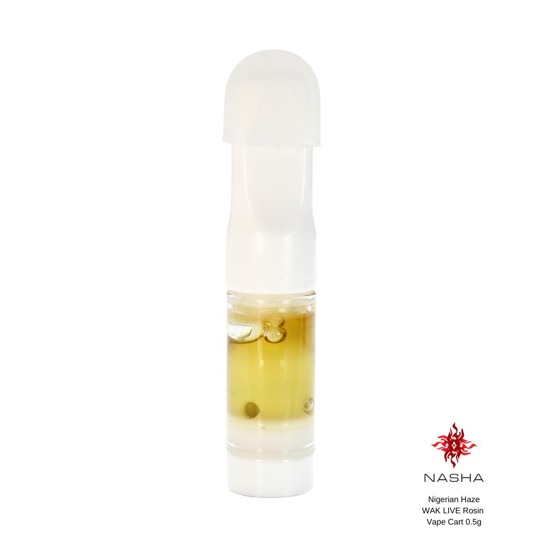 NASHA - Nigerian Haze WAK Live Rosin Vape Cart 0.5 gram (High Water Farm) - 1