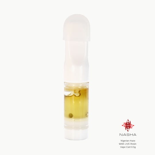 NASHA - Nigerian Haze WAK Live Rosin Vape Cart 0.5 gram (High Water Farm) - 1
