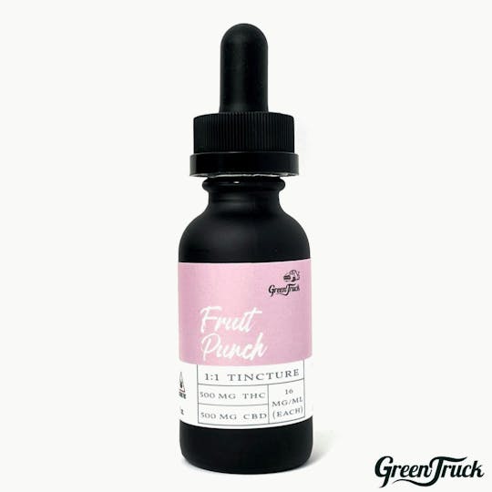 Green Truck - 1:1 THC/CBD Oil Tincture - Fruit Punch - 1