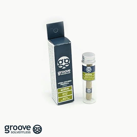 Groove Solventless - Dream Diesel Flower/Garlic Cookies Infused Pre-Roll (Single, 0.8g) - 1