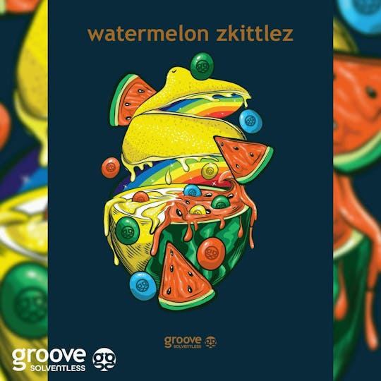 Groove Solventless - Watermelon Zkittlez Strain Art Poster (18 X 24) - 1