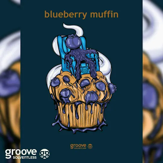 Groove Solventless - Groove Solventless | Blueberry Muffin Strain Art Poster (18 X 24) - 1