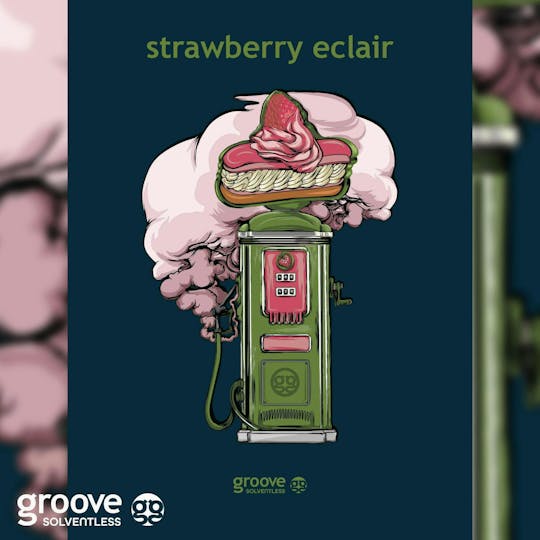 Groove Solventless - Strawberry Eclair Strain Art Poster (18 X 24) - 1