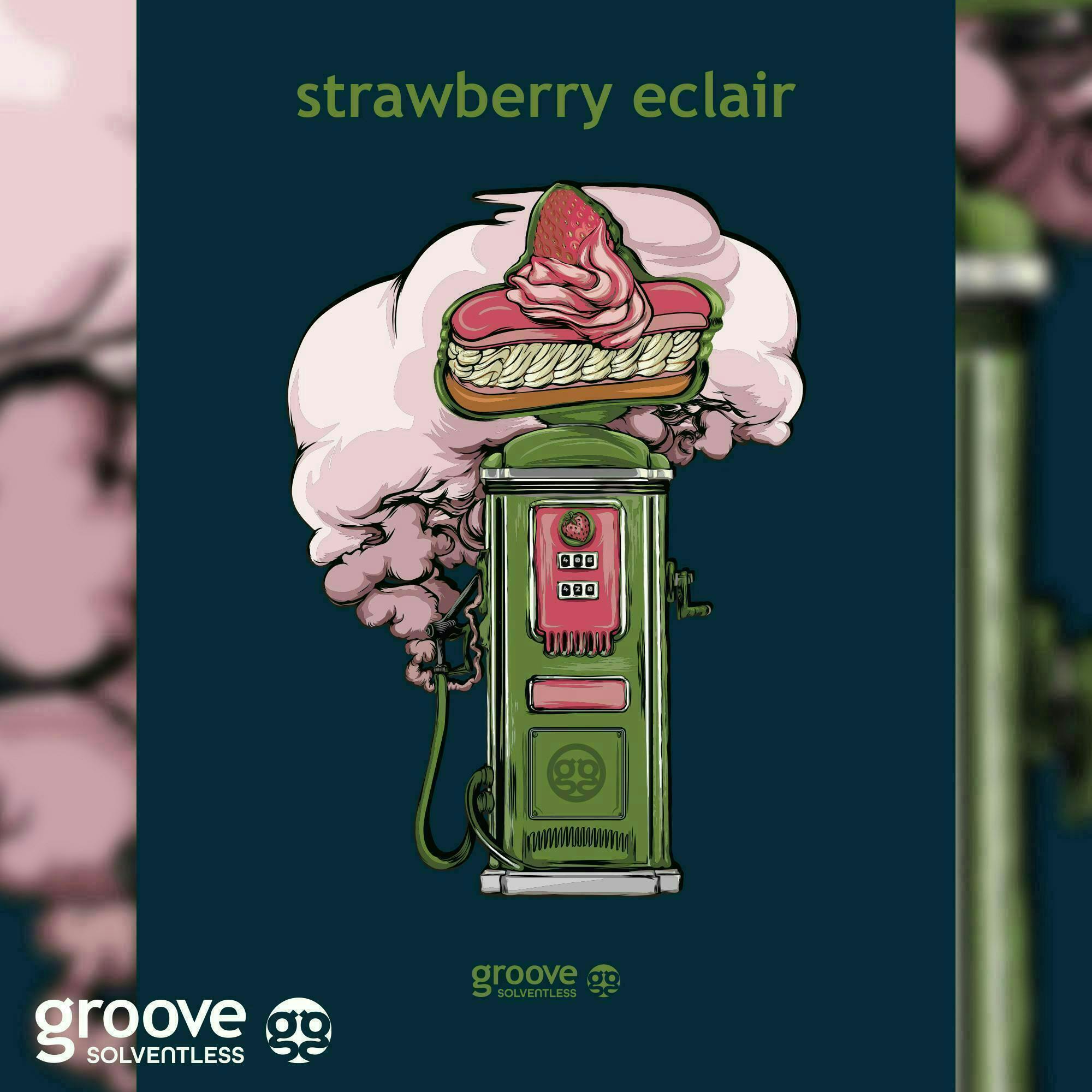 Groove Solventless - Groove Solventless | Strawberry Eclair Strain Art Poster (18 X 24) - 1