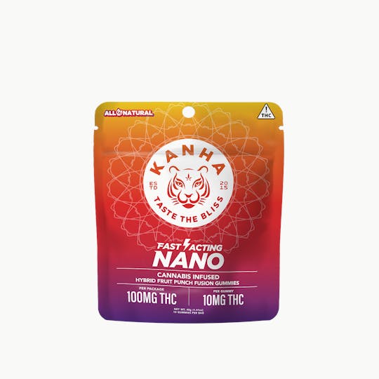 KANHA - KANHA | NANO | Fruit Punch Fusion | Hybrid | 100mg THC | 10-pack - 1
