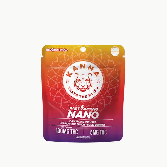 KANHA - KANHA | NANO | Fruit Punch Fusion | Hybrid | 100mg THC | 10-pack - 1