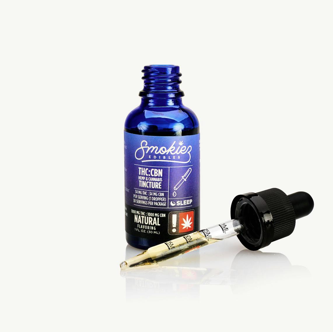 Smokiez Edibles - Smokiez THC:CBN Tincture - 1000 mg THC, 1000 mg CBN - 1